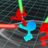 stickman neon warriors sword fighting